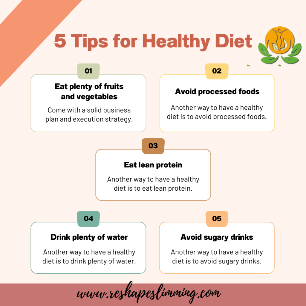 5 tips for healthy diet