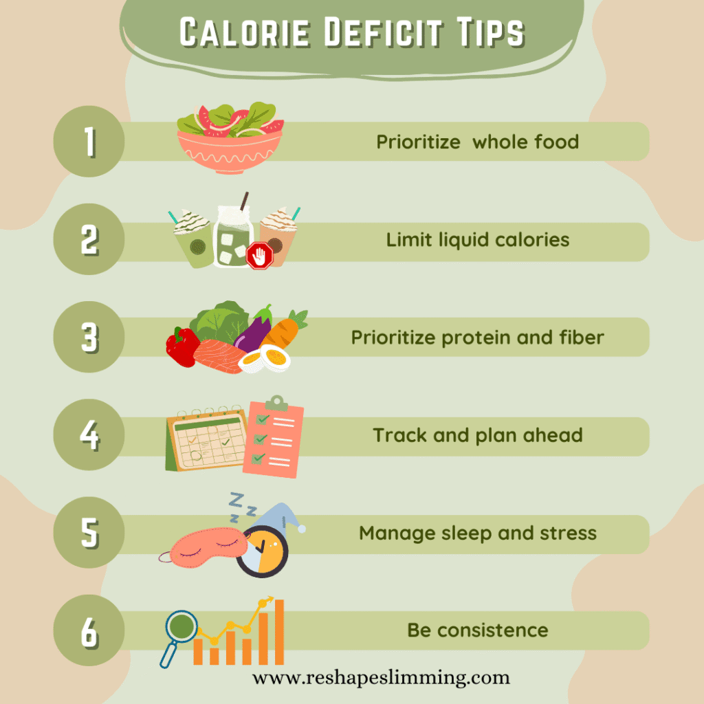 calorie deficit tips
