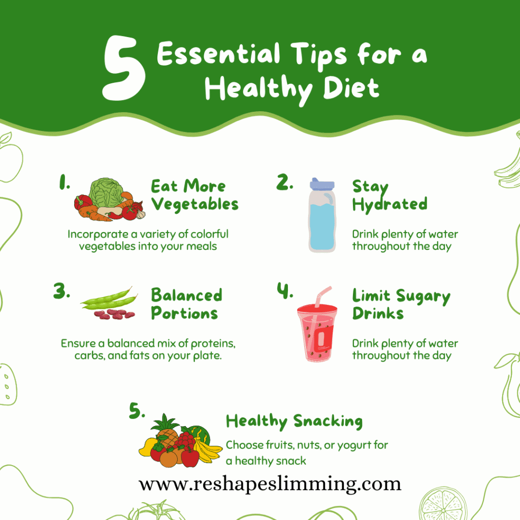 5 essential tipes for healthy diet